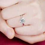 Silver Plated Crystal Ring