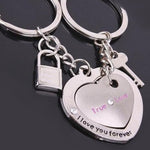 Couple's Key and Lock Keychain