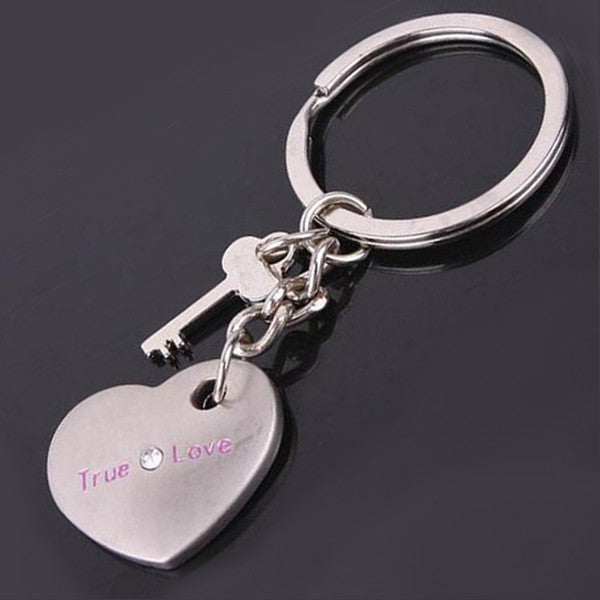 Couple's Key and Lock Keychain