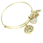 Paw Print Charm Bangle