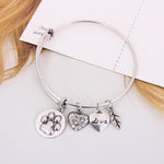 Paw Print Charm Bangle