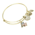 Flag Love Charm Bangle