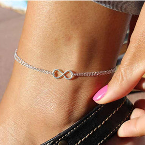 Infinity Silver Stylish Anklet
