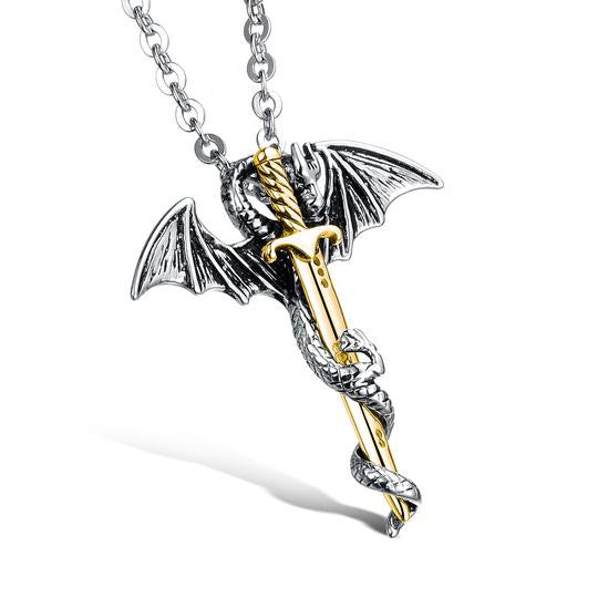 Dragon Sword Men's Stainless Steel Pendant