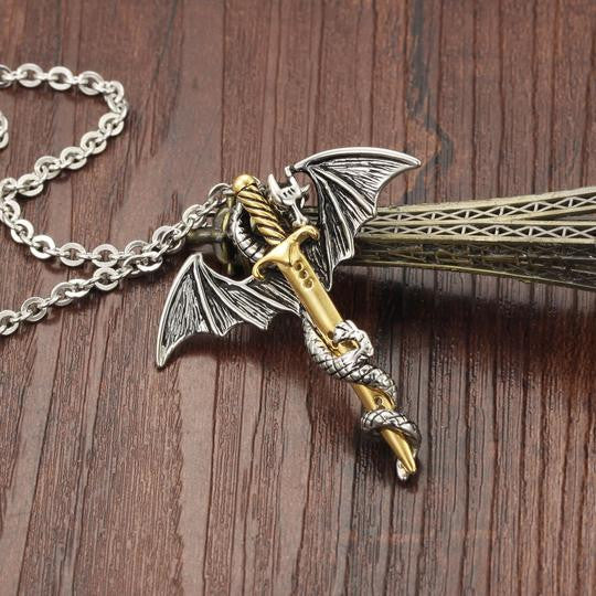 Dragon Sword Men's Stainless Steel Pendant