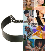 Plate Choker Necklace Color-Matte Black